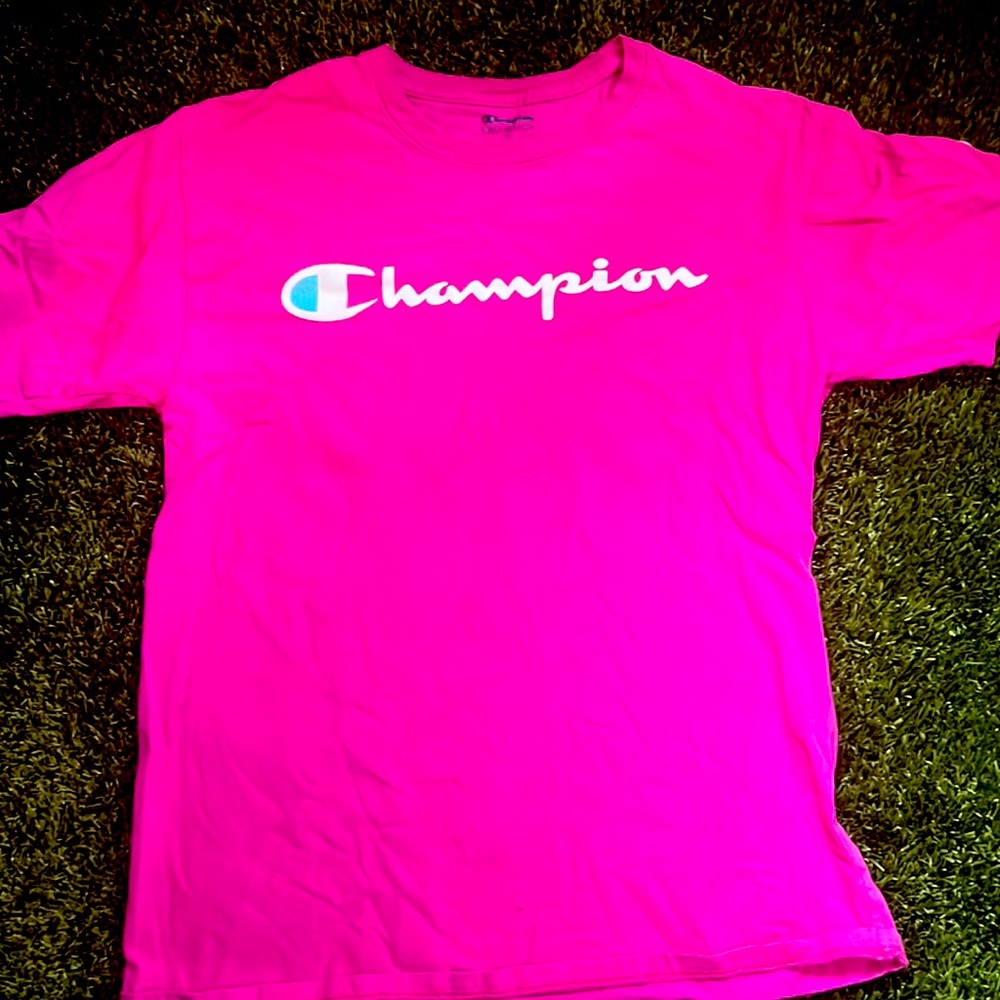 Gently used pink champion short sleeve shirt